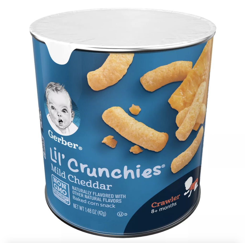 Gerber Lil' Crunchies Baked Non-GMO Whole Grain Corn Snack Mild Cheddar - 1.48oz