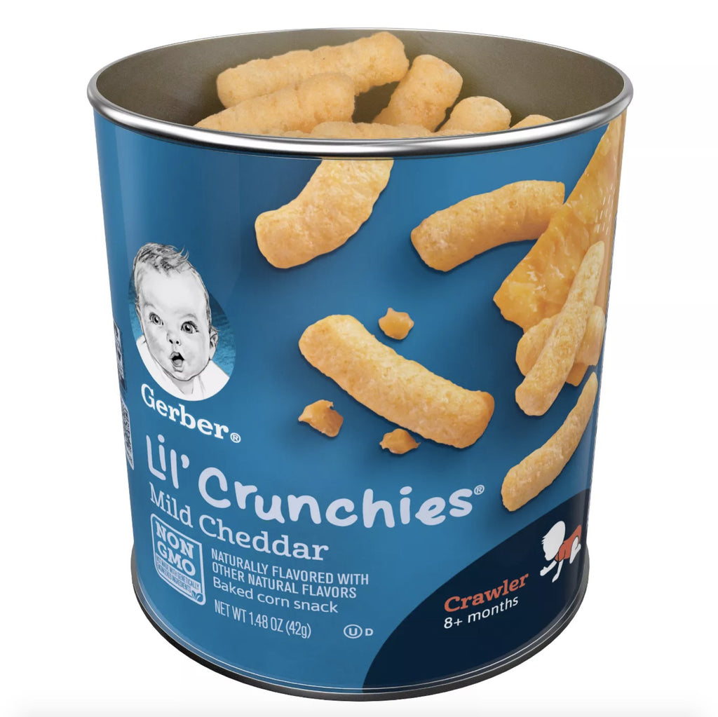 Gerber Lil' Crunchies Baked Non-GMO Whole Grain Corn Snack Mild Cheddar - 1.48oz