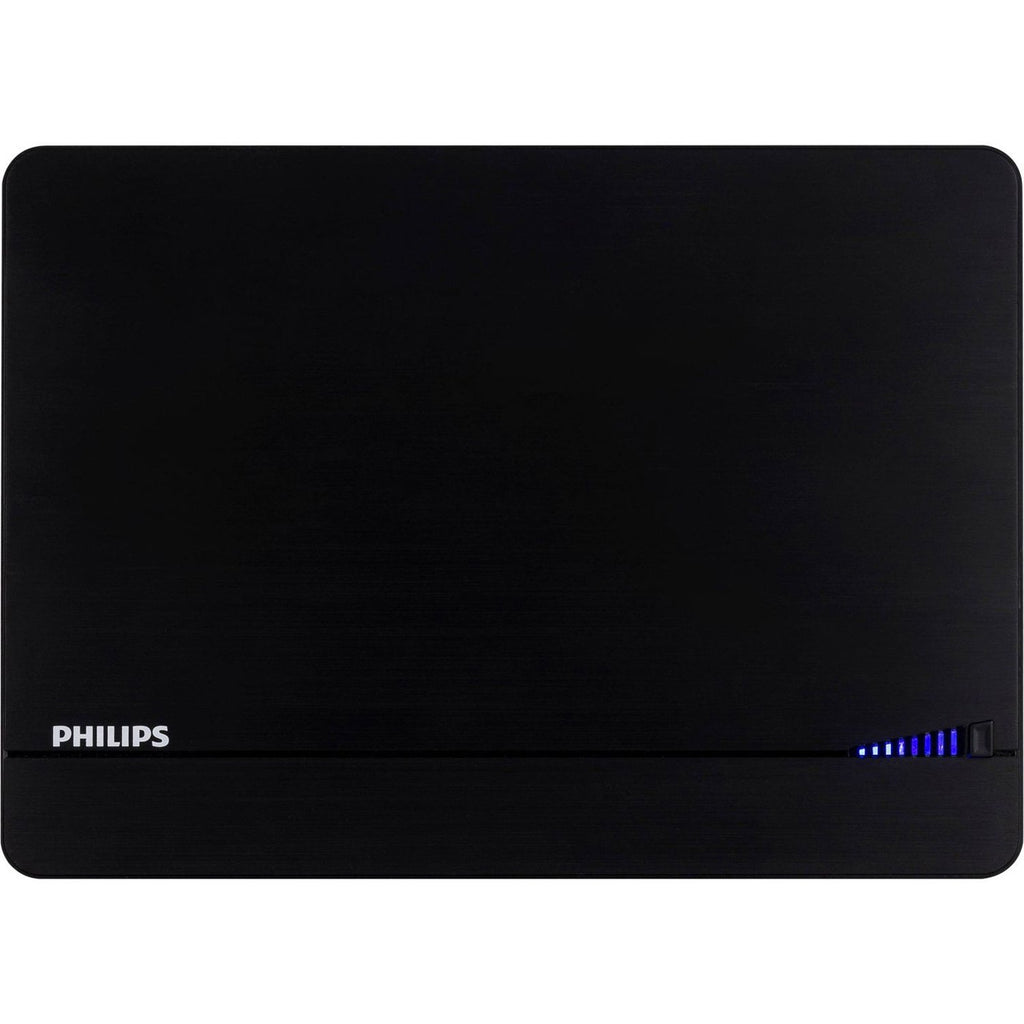 Philips Elite Indoor Amplified Signal Finder TV Antenna with 10 ft. Coax Included - Black