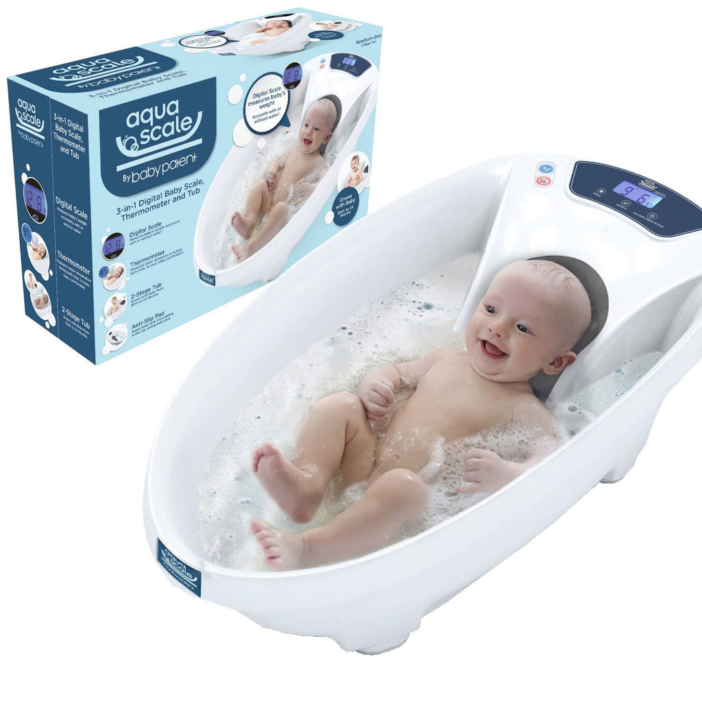 Aqua Scale 3-in-1 Digital Scale Water Thermometer and Infant Tub