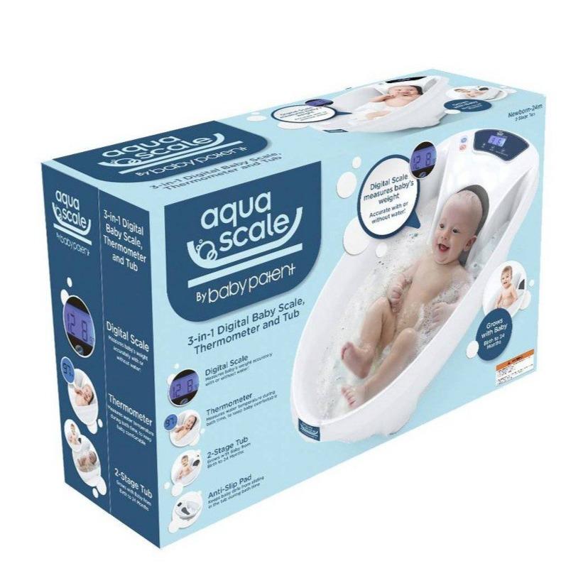 Aqua Scale 3-in-1 Digital Scale Water Thermometer and Infant Tub