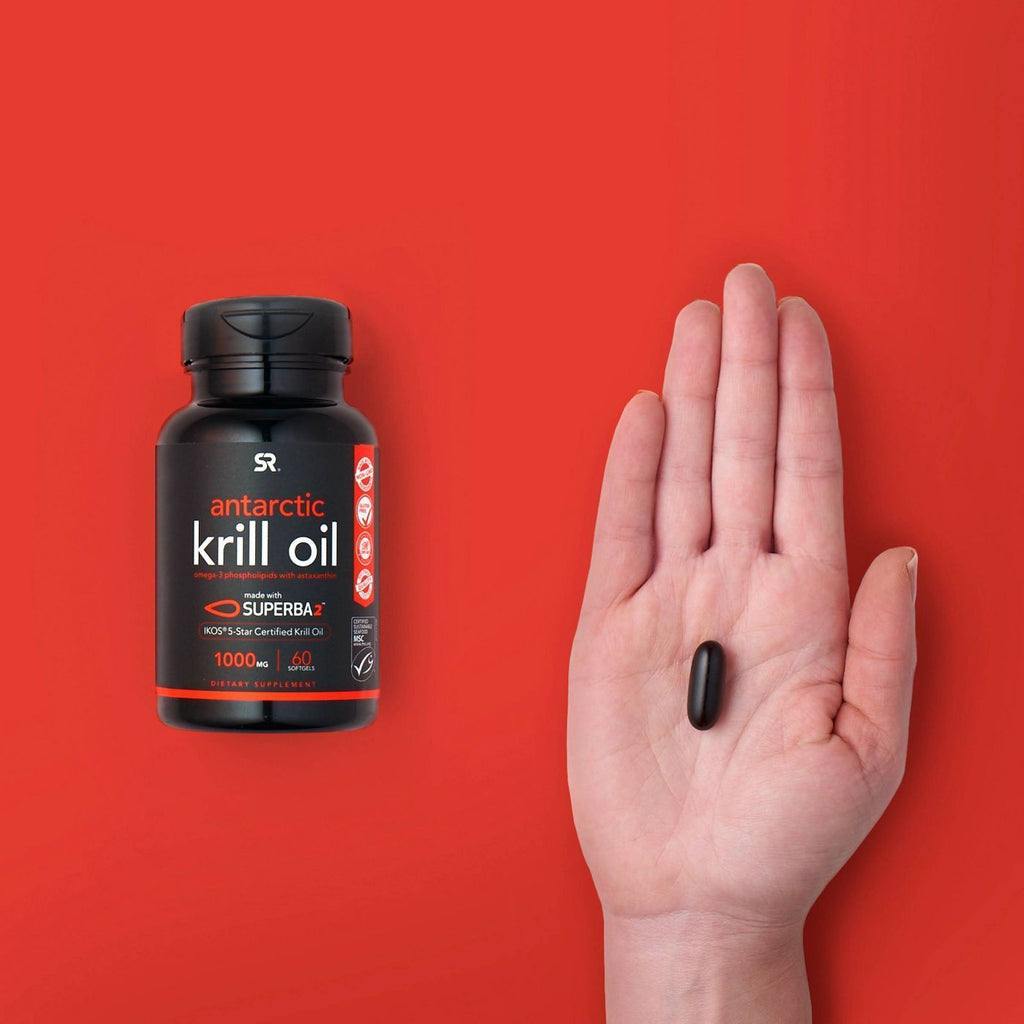 Sports Research 1000mg Antarctic Krill Oil Softgels - 60ct