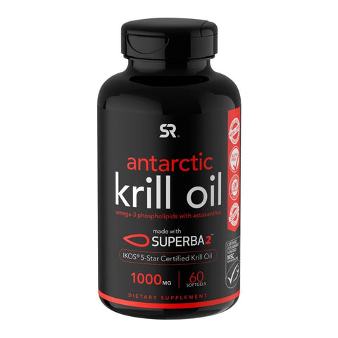 Sports Research 1000mg Antarctic Krill Oil Softgels - 60ct