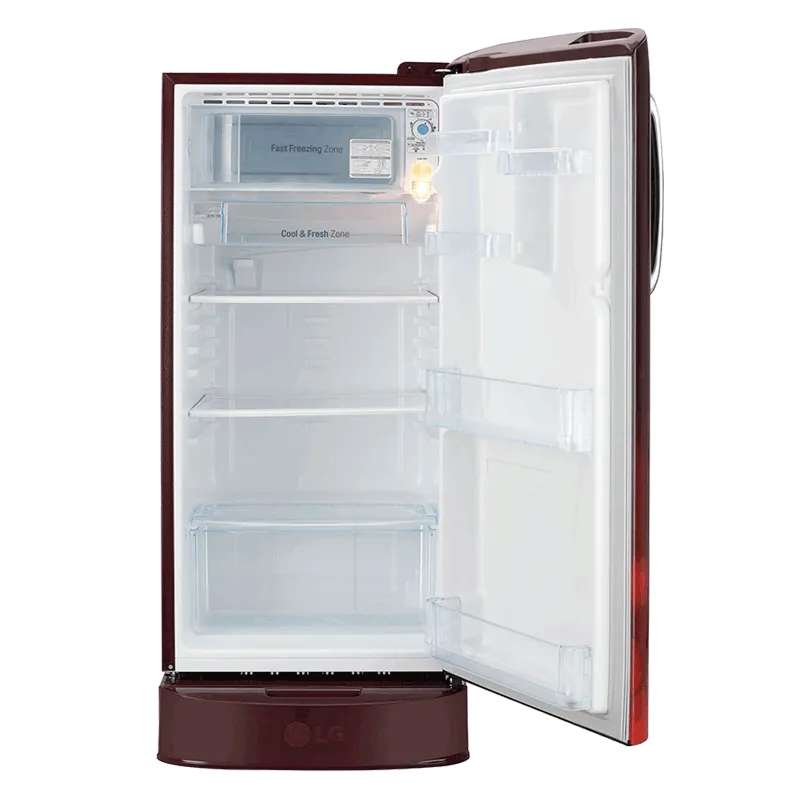 LG 190 L 4 Star Direct Cool Single Door Inverter Refrigerator (GL-D201ASCY.ASCZEB, Scarlet Charm)