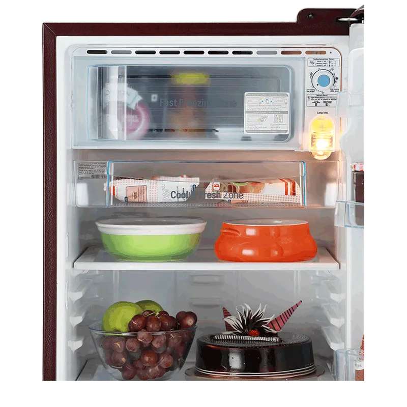 LG 190 L 4 Star Direct Cool Single Door Inverter Refrigerator (GL-D201ASCY.ASCZEB, Scarlet Charm)