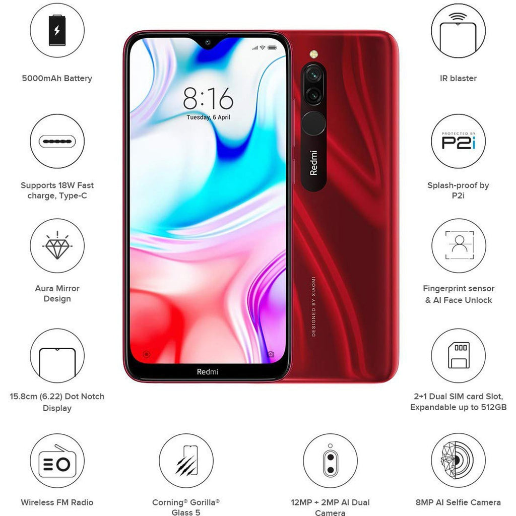 Redmi 8, Ruby Red / 4 GB / 64 GB