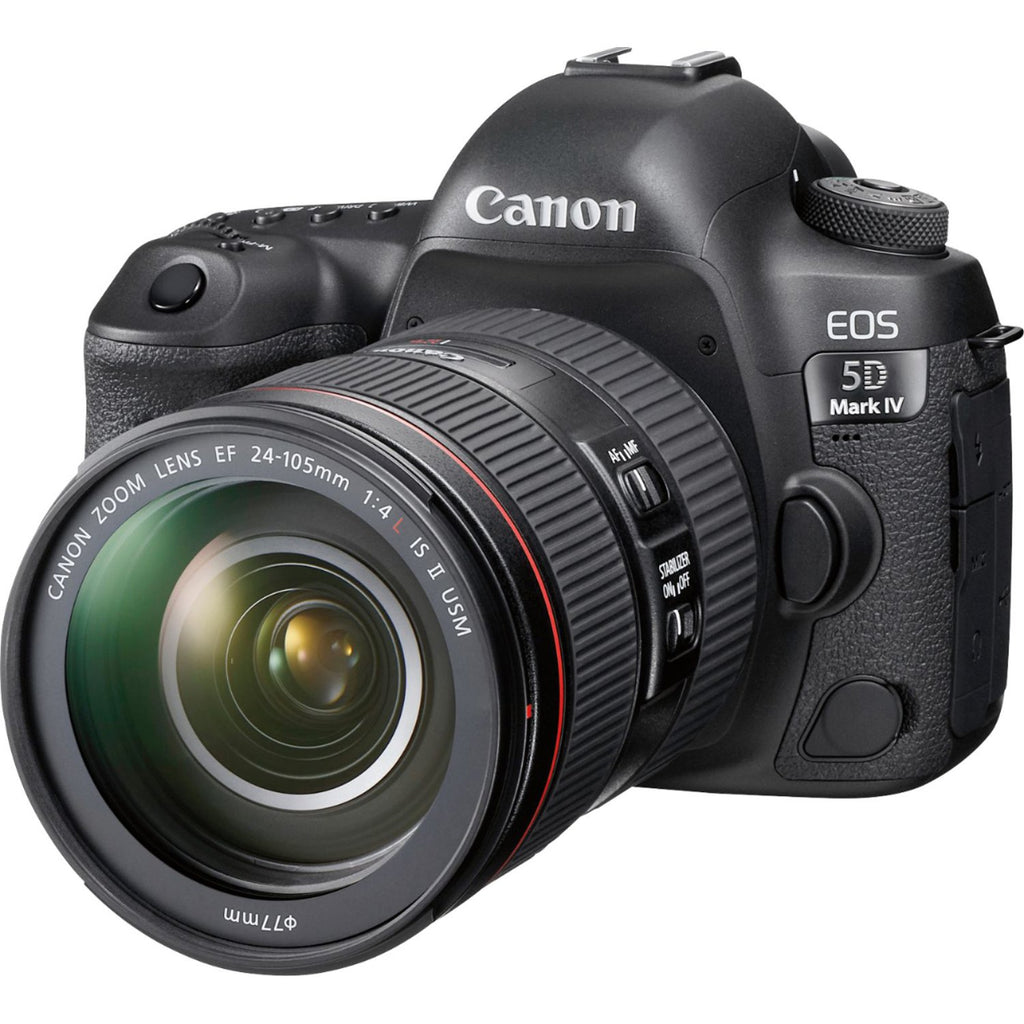 Canon - EOS 5D Mark IV DSLR Camera with 24-105mm f/4L IS II USM Lens - Black