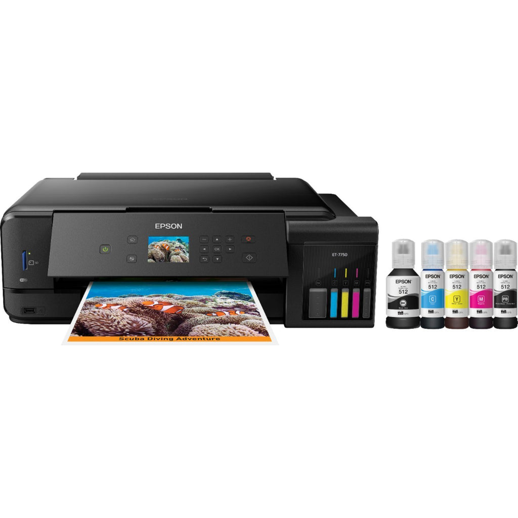 Epson - Expression Premium EcoTank ET-7750 Wireless All-in-One Inkjet Printer - Black