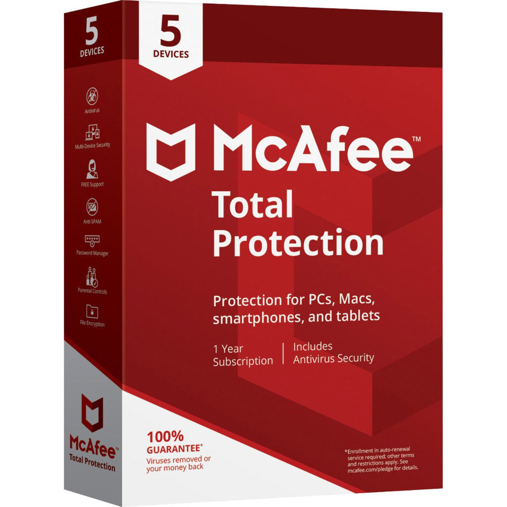 McAfee - Total Protection (5 Devices) (1-Year Subscription) - Android, Mac, Windows, iOS