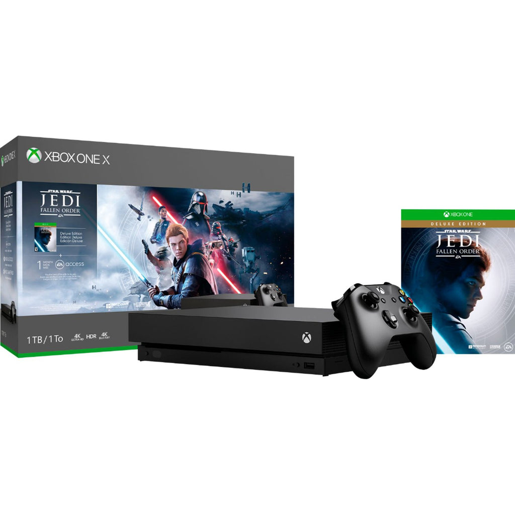 Microsoft - Xbox One X 1TB Star Wars Jedi: Fallen Order Deluxe Edition Console Bundle