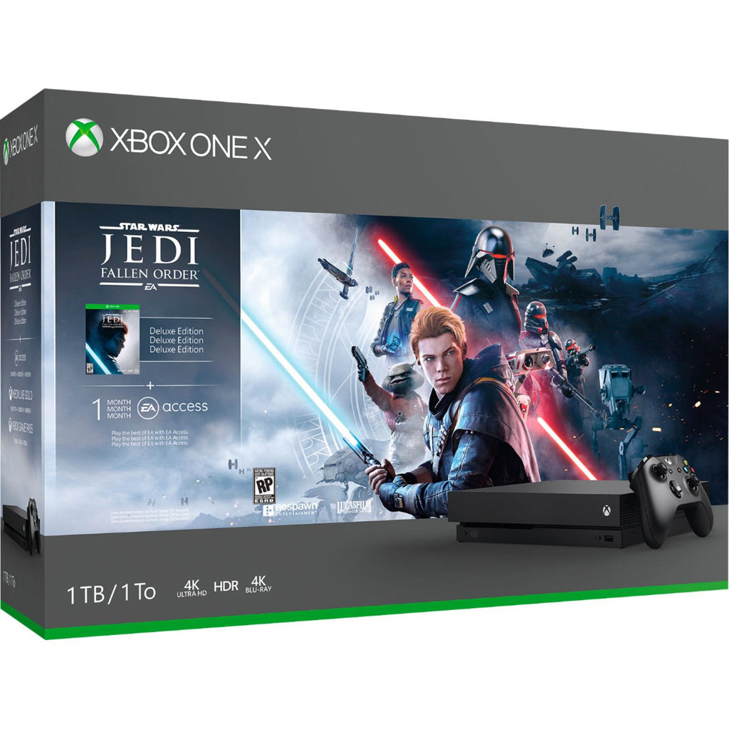 Microsoft - Xbox One X 1TB Star Wars Jedi: Fallen Order Deluxe Edition Console Bundle