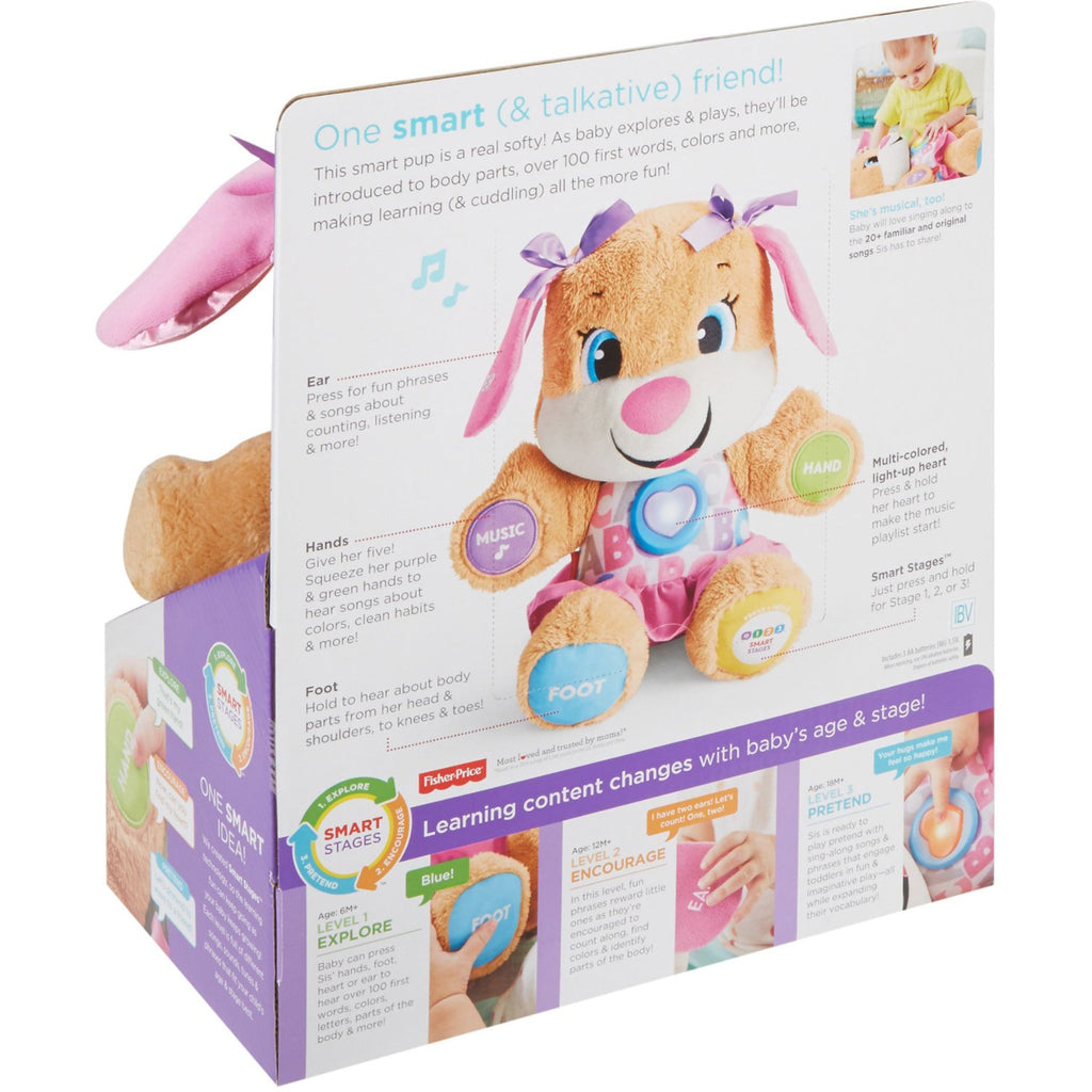 Fisher-Price - Laugh & Learn Smart Stages Sis Plush Toy - Brown