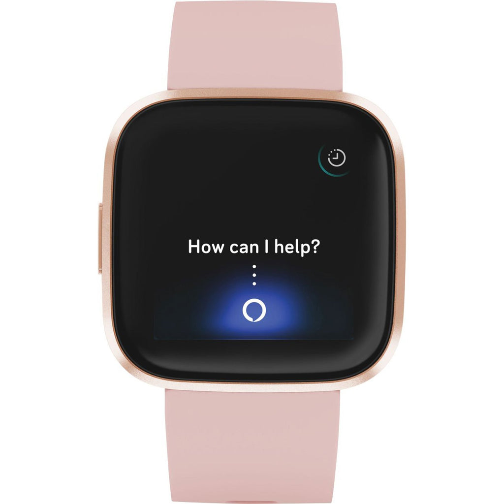 Fitbit - Versa 2 Smartwatch - 40mm - Aluminum with Silicone Band, Petal/Copper Rose