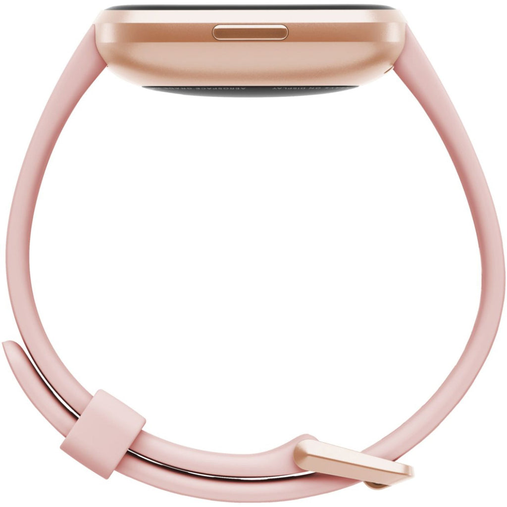 Fitbit - Versa 2 Smartwatch - 40mm - Aluminum with Silicone Band, Petal/Copper Rose