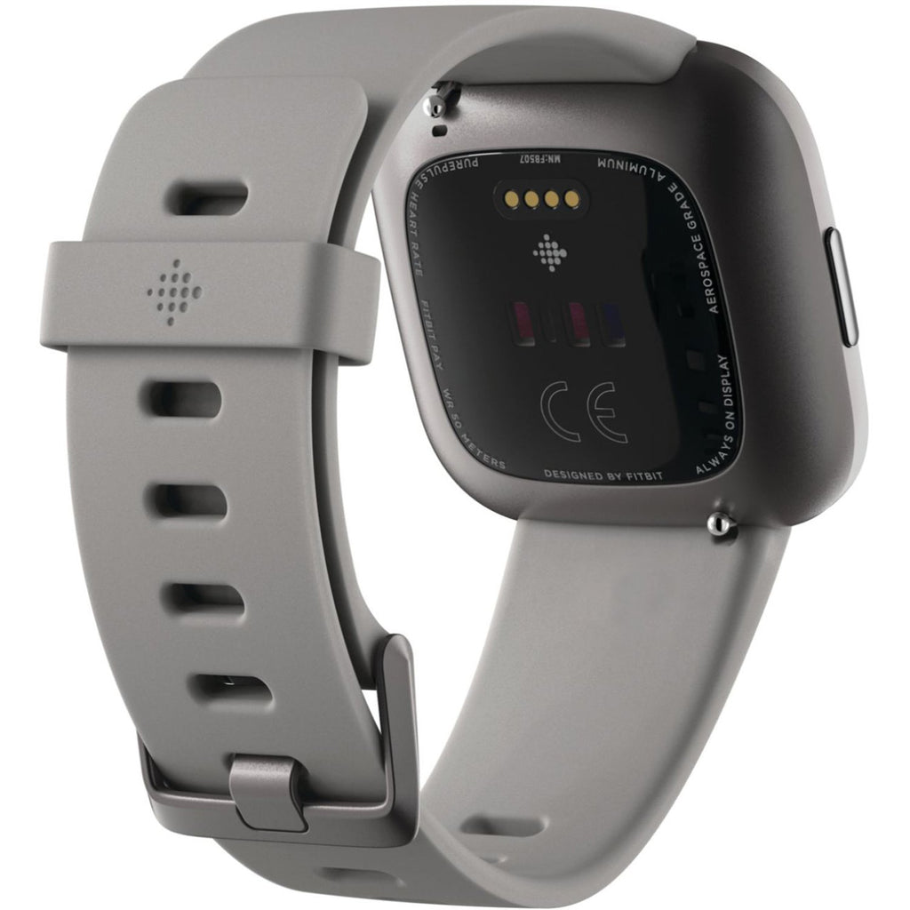 Fitbit - Versa 2 Smartwatch - 40mm - Aluminum with Silicone Band, Stone/Mist