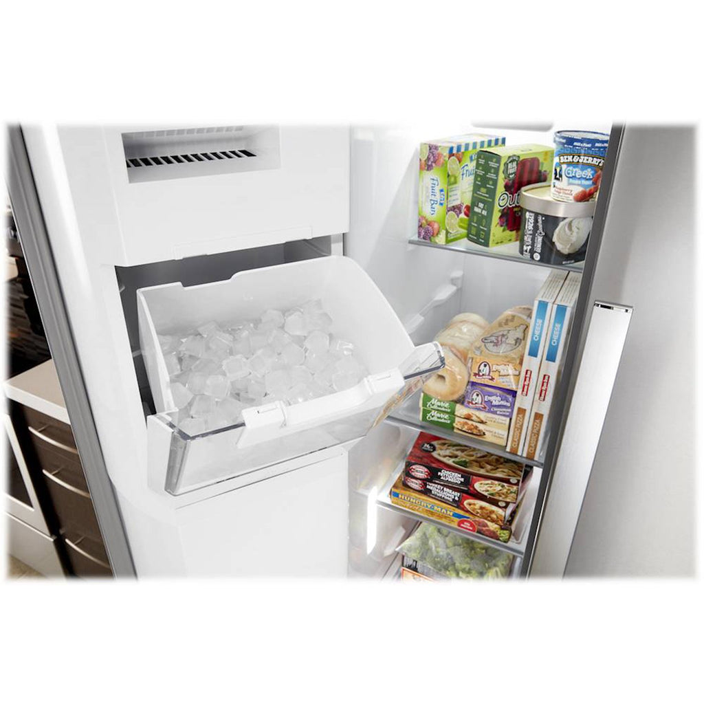 Whirlpool - 22.6 Cu. Ft. Side-by-Side Counter-Depth Refrigerator, Stainless Steel