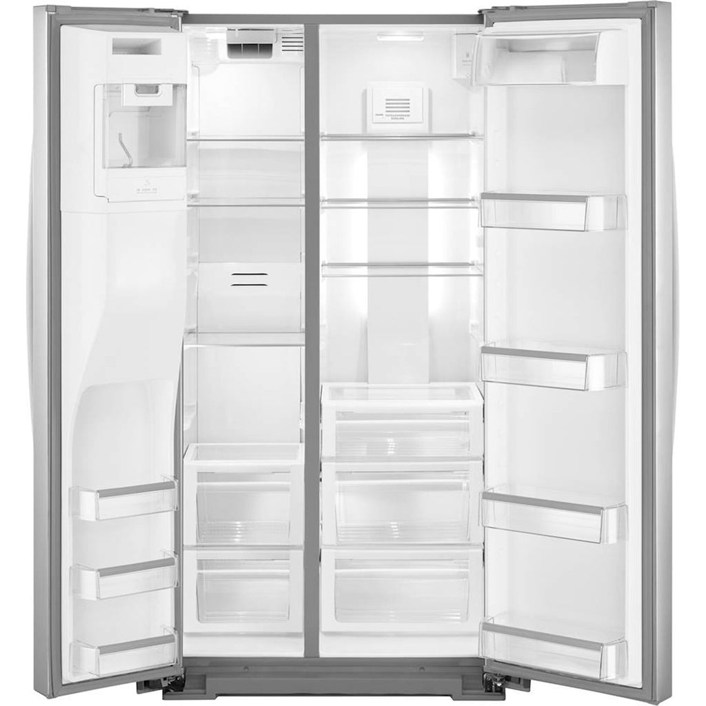 Whirlpool - 22.6 Cu. Ft. Side-by-Side Counter-Depth Refrigerator, Stainless Steel