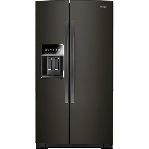 Whirlpool - 22.6 Cu. Ft. Side-by-Side Counter-Depth Refrigerator, Black Stainless Steel