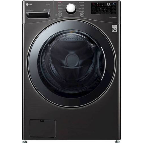 LG - 4.5 Cu. Ft. 14-Cycle Washer and 12-Cycle Electric Dryer Combo - Black Steel