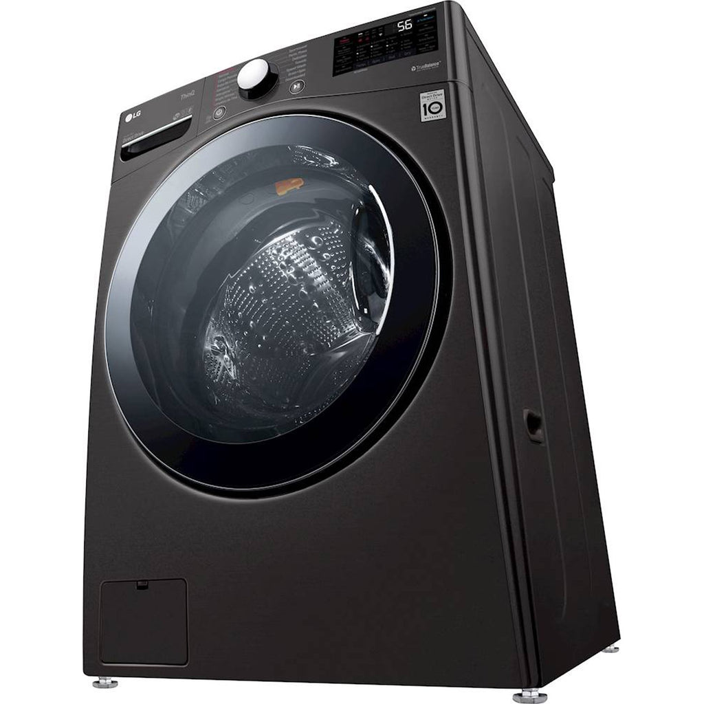 LG - 4.5 Cu. Ft. 14-Cycle Washer and 12-Cycle Electric Dryer Combo - Black Steel