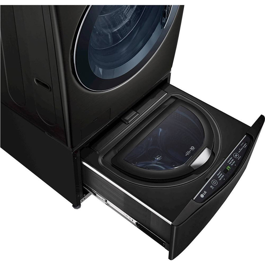 LG - 4.5 Cu. Ft. 14-Cycle Washer and 12-Cycle Electric Dryer Combo - Black Steel