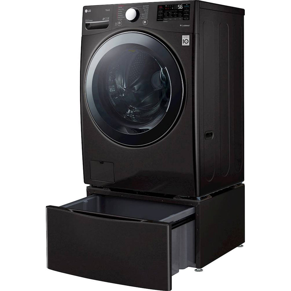 LG - 4.5 Cu. Ft. 14-Cycle Washer and 12-Cycle Electric Dryer Combo - Black Steel