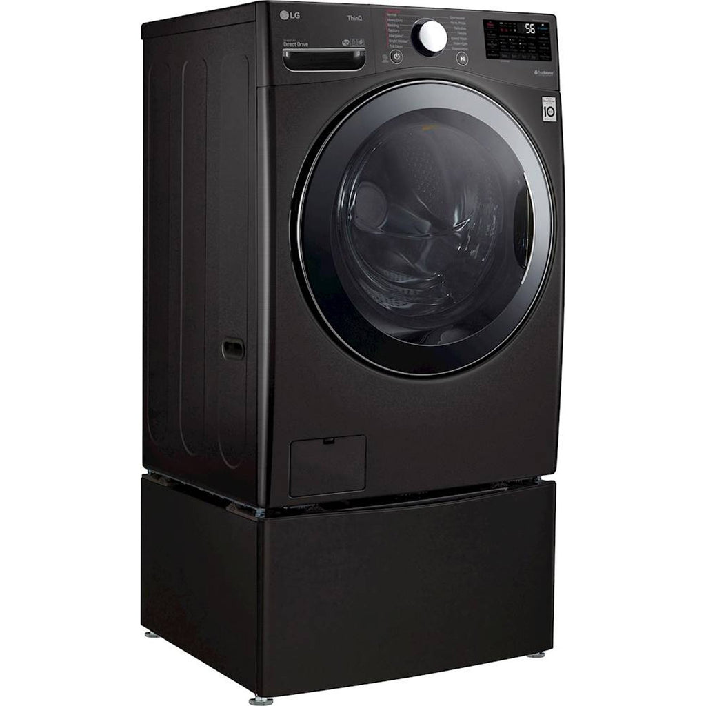 LG - 4.5 Cu. Ft. 14-Cycle Washer and 12-Cycle Electric Dryer Combo - Black Steel