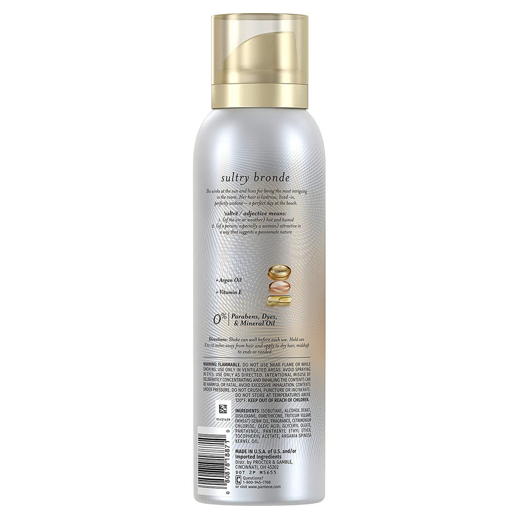 Pantene Sultry Bronde All in One Luxury Mist Leave-In Treatment for Dyed Hair with Argan Oil, 4.9 oz