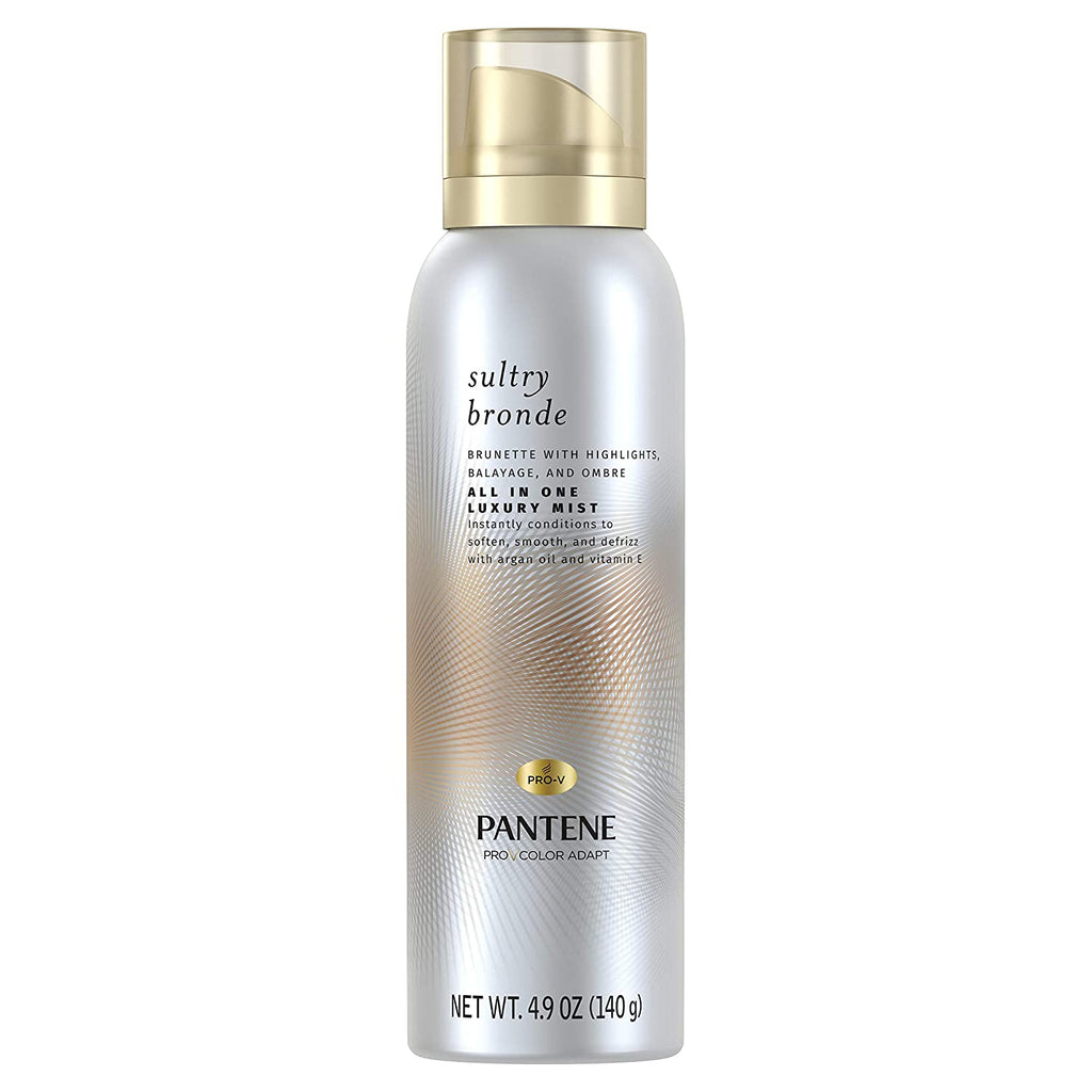 Pantene Sultry Bronde All in One Luxury Mist Leave-In Treatment for Dyed Hair with Argan Oil, 4.9 oz