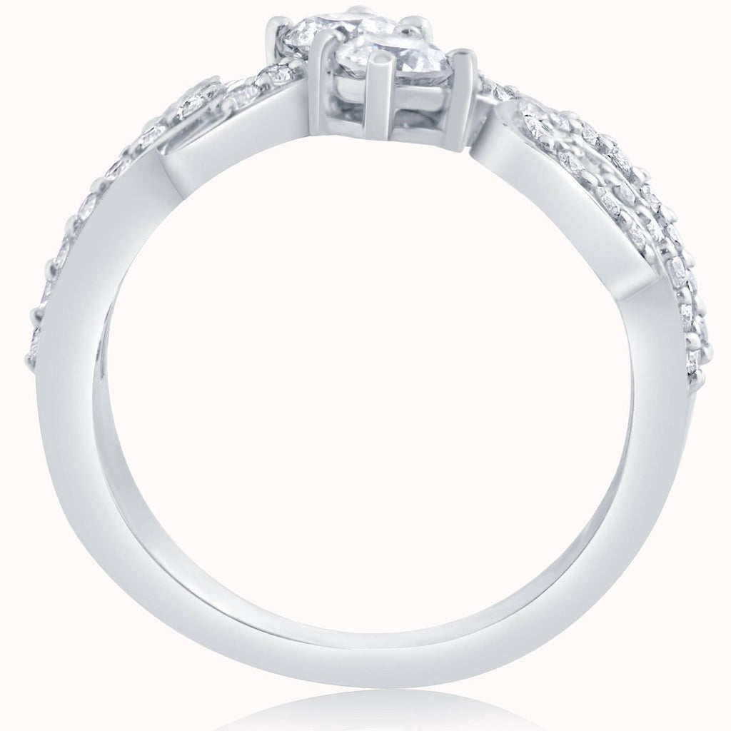 Pompeii3 1 ct Diamond Forever Us 2-Stone Engagement Ring - White Gold