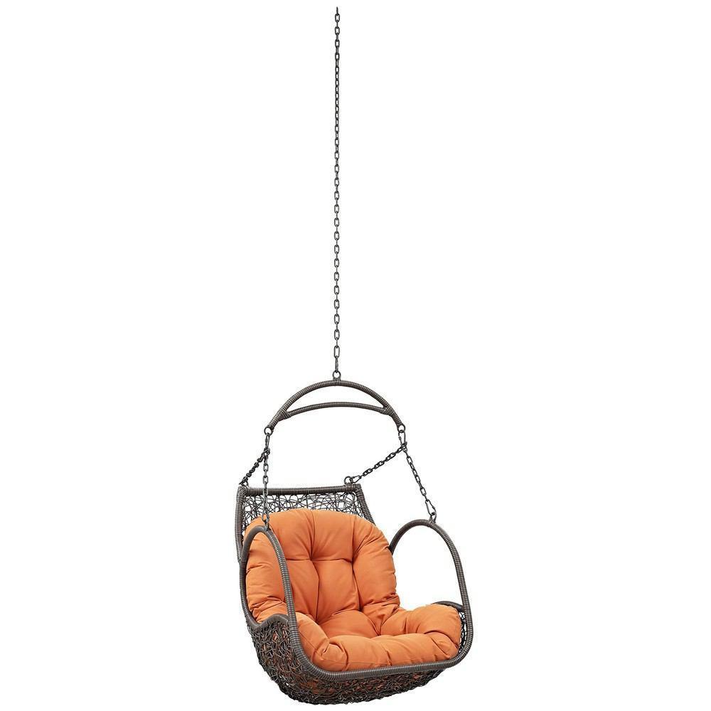 Modway Arbor Outdoor Patio Swing Chair Without Stand - Orange