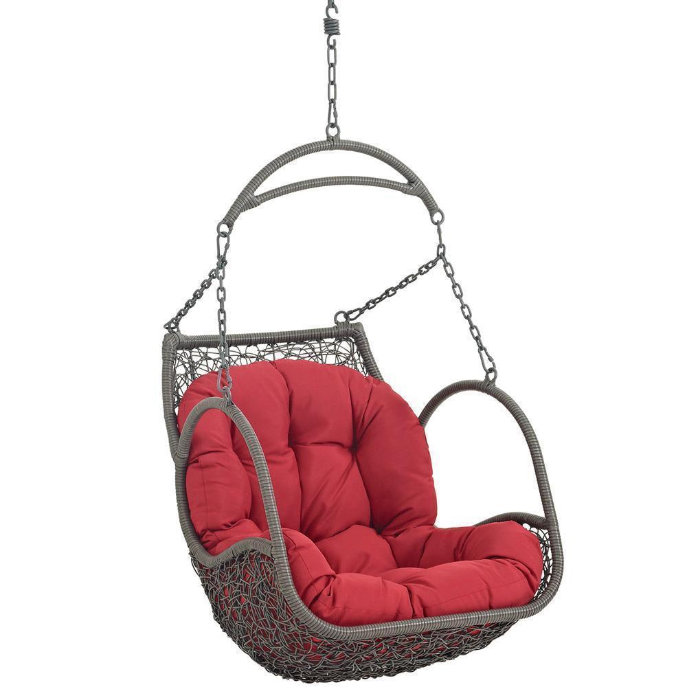 Modway Arbor Outdoor Patio Swing Chair Without Stand - Red