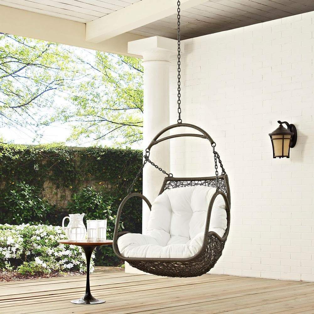 Modway Arbor Outdoor Patio Swing Chair Without Stand - White