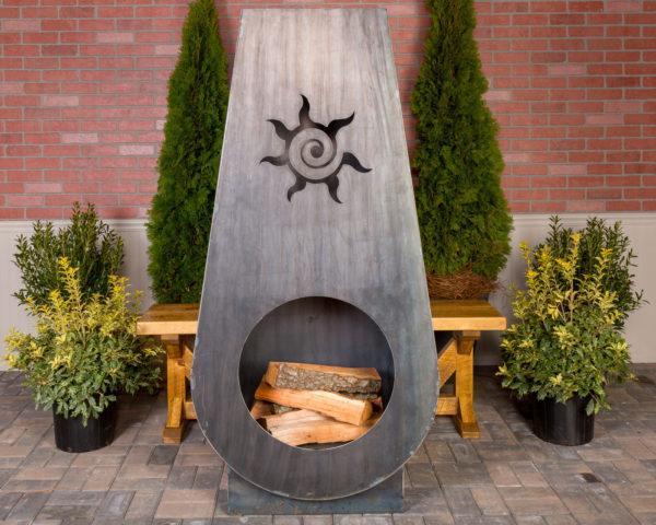 Napa East Suns Fire Steel Outdoor Fireplace