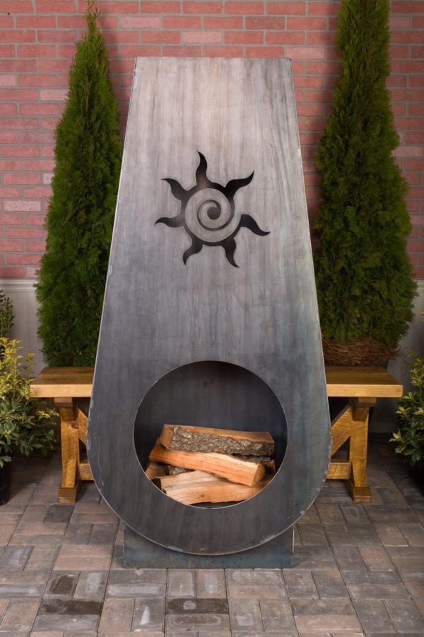 Napa East Suns Fire Steel Outdoor Fireplace