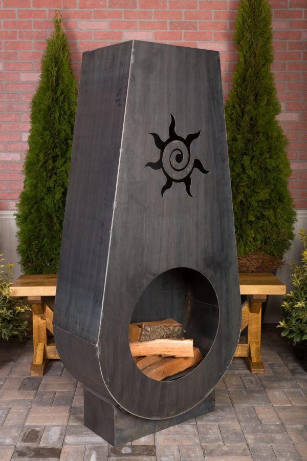 Napa East Suns Fire Steel Outdoor Fireplace