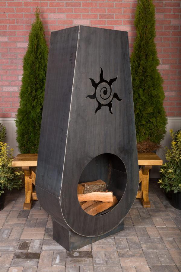 Napa East Suns Fire Steel Outdoor Fireplace