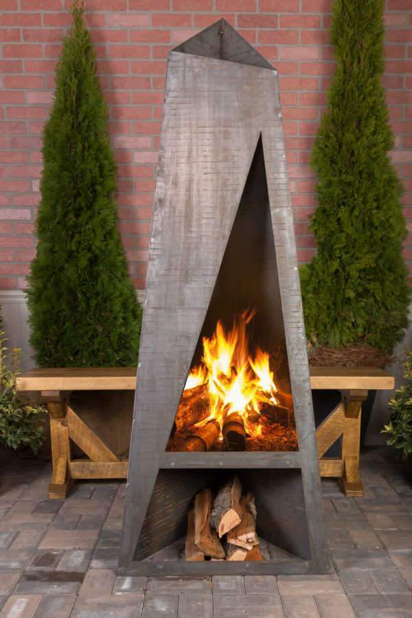 Napa East Night Torch Outdoor Fireplace