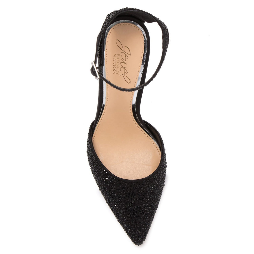 Jewel Badgley Mischka Boston Embellished Ankle Strap Pump