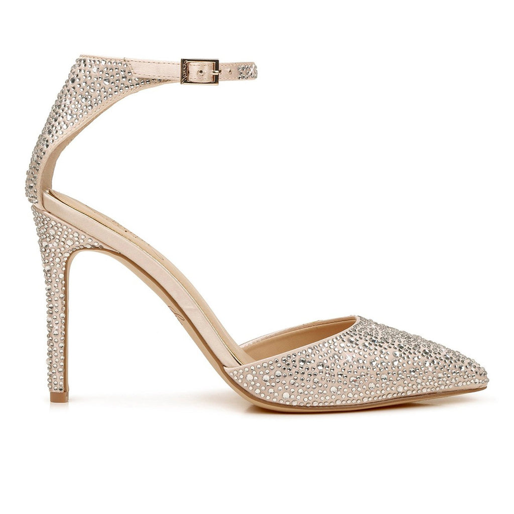 Jewel Badgley Mischka Boston Embellished Ankle Strap Pump