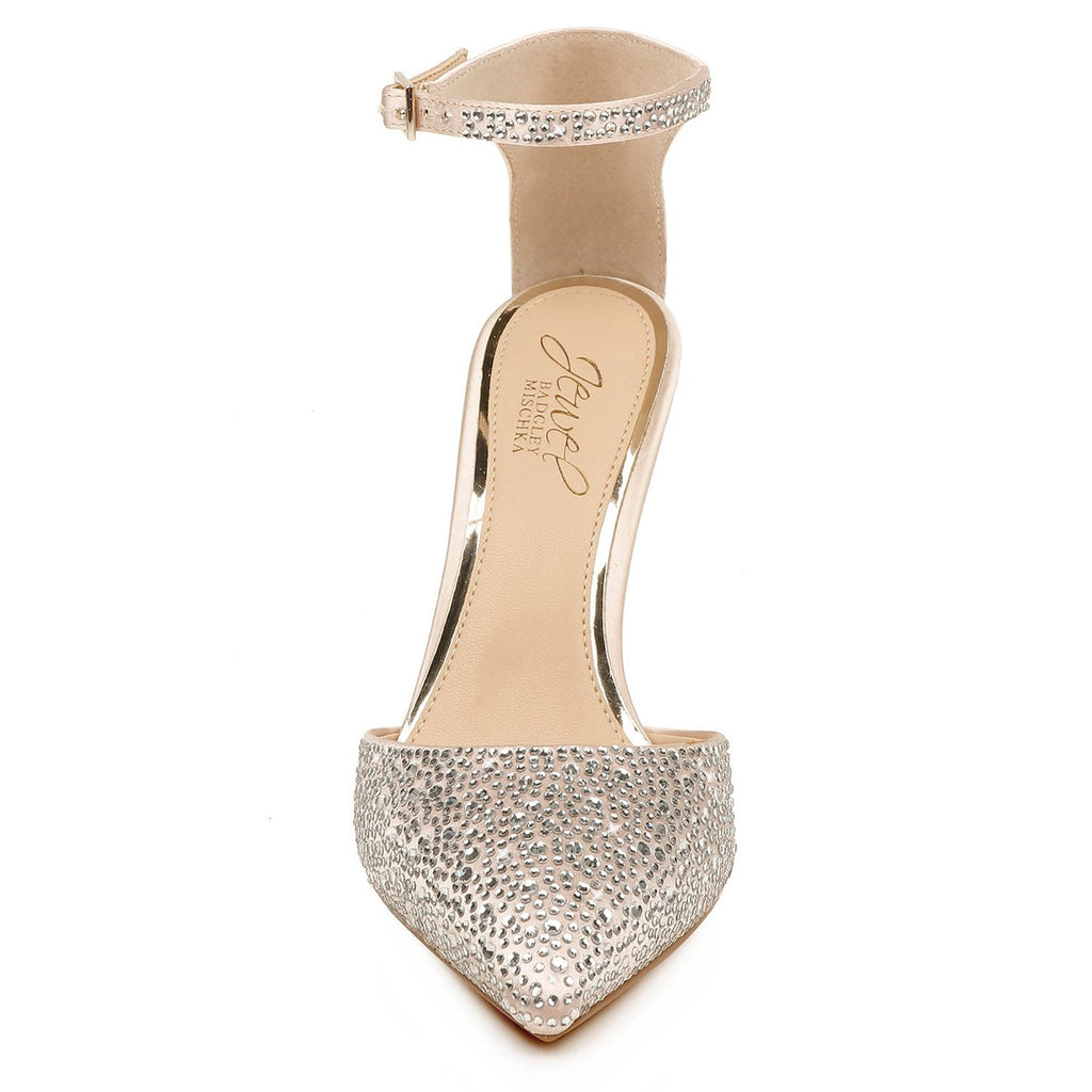 Jewel Badgley Mischka Boston Embellished Ankle Strap Pump