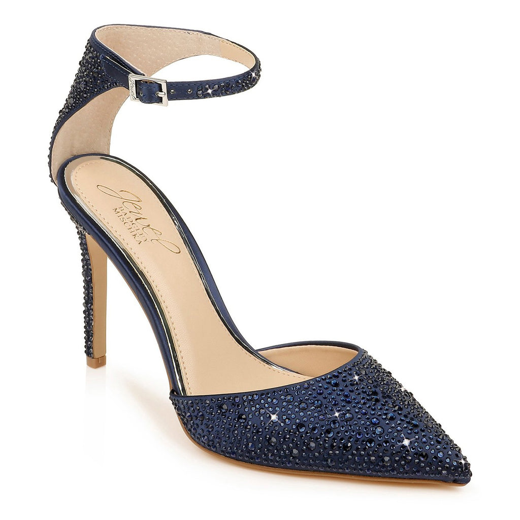 Jewel Badgley Mischka Boston Embellished Ankle Strap Pump