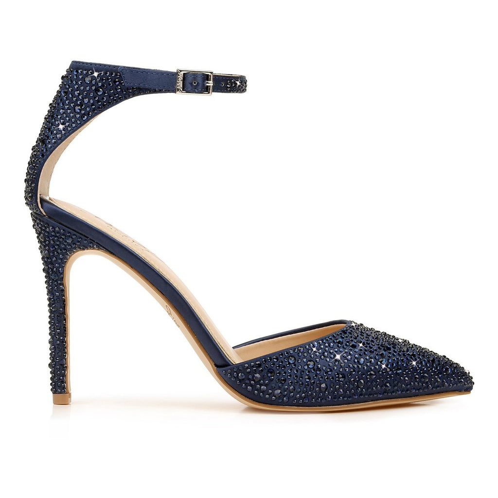 Jewel Badgley Mischka Boston Embellished Ankle Strap Pump