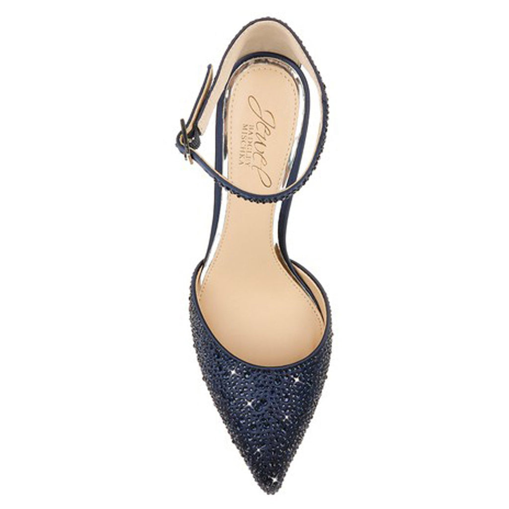 Jewel Badgley Mischka Boston Embellished Ankle Strap Pump