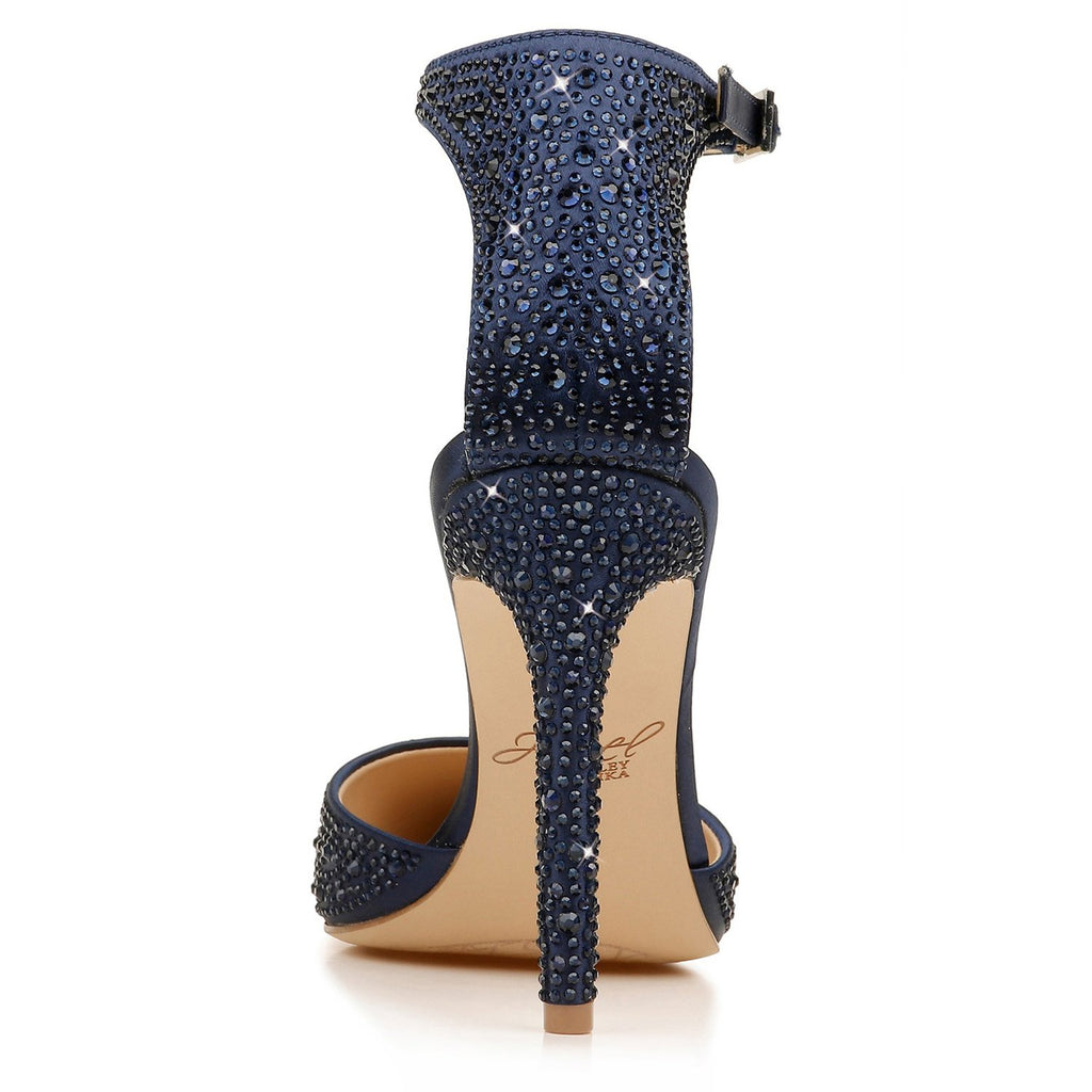 Jewel Badgley Mischka Boston Embellished Ankle Strap Pump