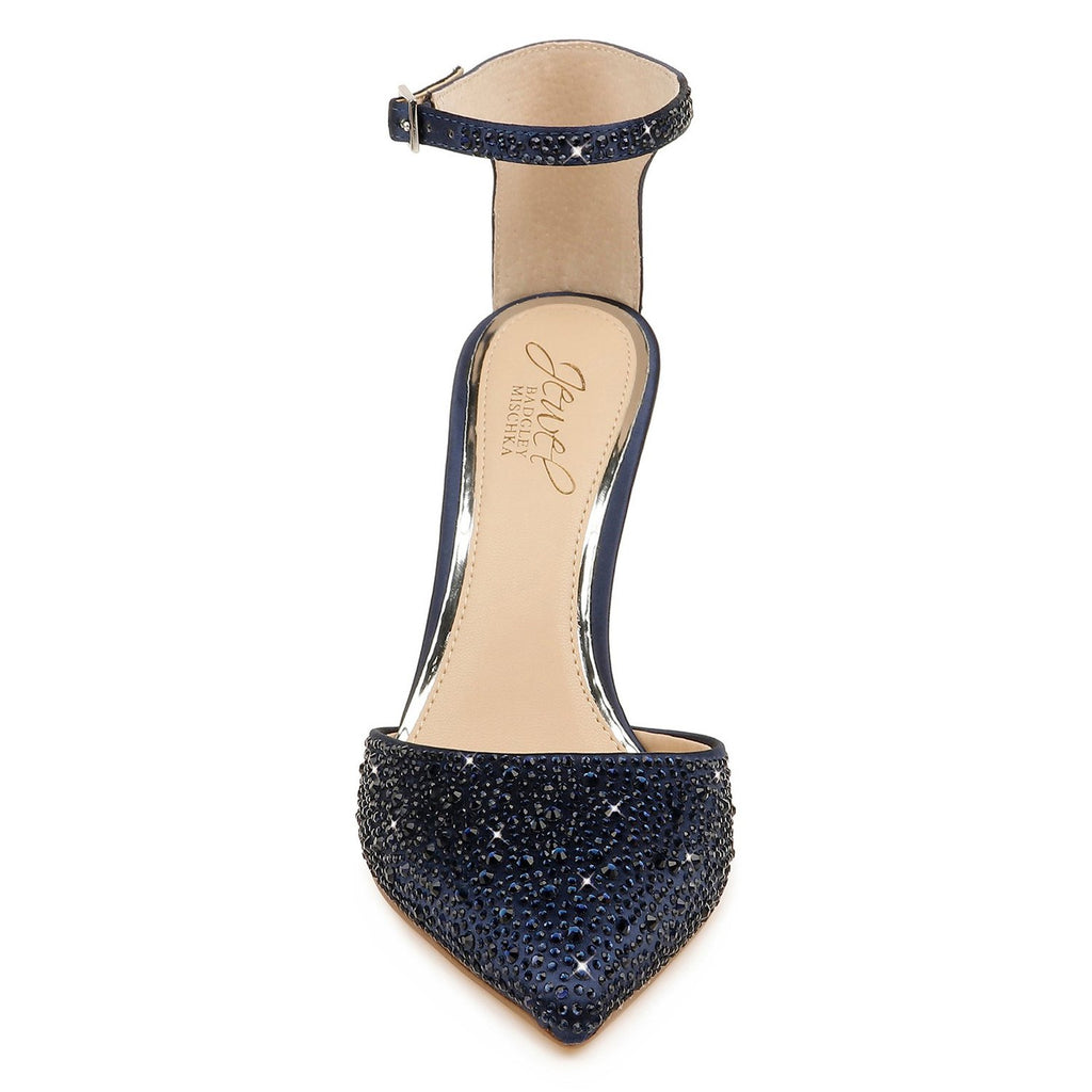 Jewel Badgley Mischka Boston Embellished Ankle Strap Pump